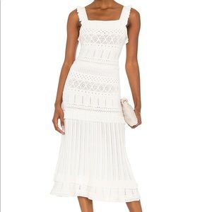 Milly Lightweight Pointelle Midi Dress